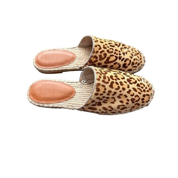 Gap Leopard Print Espadrille Mule Slide-On Flats Size 9 - Picture 6 of 12